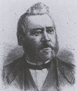 Bilde fra Wikimedia Commons. Pieter Bleeker (bildet) beskrev i 1850 gruppen Betta som den siamesiske kampfisken 60 år senere ble plassert i.